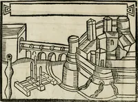 An illustration from M. Vitruuio Pollion De architectura : diuidido en diez libros, traduzidos de Latin en Castellano por Miguel de Vrrea architecto, y facado en su perfectio por Iuan Gracian impressor vezino de Alcala (1582)
