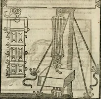 An illustration from M. Vitruuio Pollion De architectura : diuidido en diez libros, traduzidos de Latin en Castellano por Miguel de Vrrea architecto, y facado en su perfectio por Iuan Gracian impressor vezino de Alcala (1582)