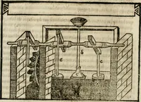 An illustration from M. Vitruuio Pollion De architectura : diuidido en diez libros, traduzidos de Latin en Castellano por Miguel de Vrrea architecto, y facado en su perfectio por Iuan Gracian impressor vezino de Alcala (1582)