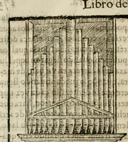 An illustration from M. Vitruuio Pollion De architectura : diuidido en diez libros, traduzidos de Latin en Castellano por Miguel de Vrrea architecto, y facado en su perfectio por Iuan Gracian impressor vezino de Alcala (1582)