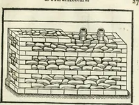 An illustration from M. Vitruuio Pollion De architectura : diuidido en diez libros, traduzidos de Latin en Castellano por Miguel de Vrrea architecto, y facado en su perfectio por Iuan Gracian impressor vezino de Alcala (1582)
