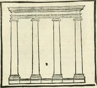 An illustration from M. Vitruuio Pollion De architectura : diuidido en diez libros, traduzidos de Latin en Castellano por Miguel de Vrrea architecto, y facado en su perfectio por Iuan Gracian impressor vezino de Alcala (1582)
