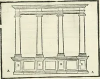 An illustration from M. Vitruuio Pollion De architectura : diuidido en diez libros, traduzidos de Latin en Castellano por Miguel de Vrrea architecto, y facado en su perfectio por Iuan Gracian impressor vezino de Alcala (1582)