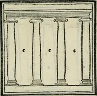 An illustration from M. Vitrvvii De architectvra libri decem : nuper maxima diligentia castigati atq[ue] excusi : additis Iulij Frontini De aqueductibus libris propter materiae affinitatem (1522)