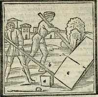An illustration from M. Vitrvvii De architectvra libri decem : nuper maxima diligentia castigati atq[ue] excusi : additis Iulij Frontini De aqueductibus libris propter materiae affinitatem (1522)