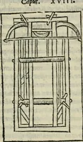 An illustration from M. Vitrvvii De architectvra libri decem : nuper maxima diligentia castigati atq[ue] excusi : additis Iulij Frontini De aqueductibus libris propter materiae affinitatem (1522)