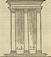 An illustration from M. Vitrvvii viri svae professionis pertissimi De architectvra libri decem, ad Avgvstum Cæsarem accuratiss. conscripsit & nvnc primvm in Germania qva potuit diligentia excusi, atq[ue] hinc inde schematibus non iniucundis exornati (1543)