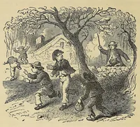 An illustration from Mvskoke nakcokv eskerretv esvhokkolat. Creek second reader (1871)