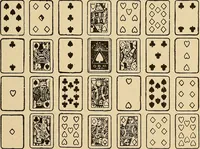 Picture 52 of 162 from The mystic test book; or, The magic of the cards. Giving the mystic meaning of these wonderful and ancient emblems in their relationship to the heavenly bodies, under all conditions; with rules and processes for reading or delineating the emblems (1919), leaf 146