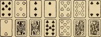 Picture 60 of 162 from The mystic test book; or, The magic of the cards. Giving the mystic meaning of these wonderful and ancient emblems in their relationship to the heavenly bodies, under all conditions; with rules and processes for reading or delineating the emblems (1919), leaf 158