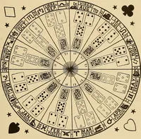 Picture 100 of 162 from The mystic test book; or, The magic of the cards. Giving the mystic meaning of these wonderful and ancient emblems in their relationship to the heavenly bodies, under all conditions; with rules and processes for reading or delineating the emblems (1919), leaf 244