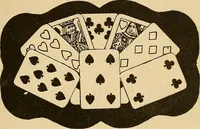 An illustration from The mystic test book; or, The magic of the cards. Giving the mystic meaning of these wonderful and ancient emblems in their relationship to the heavenly bodies, under all conditions; with rules and processes for reading or delineating the emblems (1919)