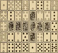 Picture 14 of 162 from The mystic test book; or, The magic of the cards. Giving the mystic meaning of these wonderful and ancient emblems in their relationship to the heavenly bodies, under all conditions; with rules and processes for reading or delineating the emblems (1919), leaf 68