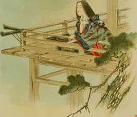 An illustration from Mythological Japan : the symbolisms of mythology in relation to Japanese art, with illustrations drawn in Japan, by native artists (1902)