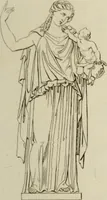 Picture 65 of 223 from Mythologische Gallerie; eine Sammlung von mehr als 750 antiken Denkmälern, Statuen, geschnittenen Steinen, Münzen und Gemälden, auf den 191 Original-Kupferblättern der französischen Ausg (1848), leaf 130