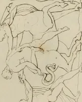 An illustration from Mythologische Gallerie; eine Sammlung von mehr als 750 antiken Denkmälern, Statuen, geschnittenen Steinen, Münzen und Gemälden, auf den 191 Original-Kupferblättern der französischen Ausg (1848)