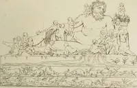 Picture 87 of 223 from Mythologische Gallerie; eine Sammlung von mehr als 750 antiken Denkmälern, Statuen, geschnittenen Steinen, Münzen und Gemälden, auf den 191 Original-Kupferblättern der französischen Ausg (1848), leaf 160