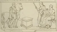 Picture 99 of 223 from Mythologische Gallerie; eine Sammlung von mehr als 750 antiken Denkmälern, Statuen, geschnittenen Steinen, Münzen und Gemälden, auf den 191 Original-Kupferblättern der französischen Ausg (1848), leaf 174