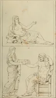 Picture 3 of 223 from Mythologische Gallerie; eine Sammlung von mehr als 750 antiken Denkmälern, Statuen, geschnittenen Steinen, Münzen und Gemälden, auf den 191 Original-Kupferblättern der französischen Ausg (1848), leaf 18