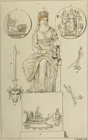 Picture 4 of 223 from Mythologische Gallerie; eine Sammlung von mehr als 750 antiken Denkmälern, Statuen, geschnittenen Steinen, Münzen und Gemälden, auf den 191 Original-Kupferblättern der französischen Ausg (1848), leaf 20