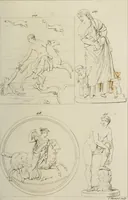 Picture 121 of 223 from Mythologische Gallerie; eine Sammlung von mehr als 750 antiken Denkmälern, Statuen, geschnittenen Steinen, Münzen und Gemälden, auf den 191 Original-Kupferblättern der französischen Ausg (1848), leaf 214