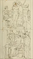 Picture 5 of 223 from Mythologische Gallerie; eine Sammlung von mehr als 750 antiken Denkmälern, Statuen, geschnittenen Steinen, Münzen und Gemälden, auf den 191 Original-Kupferblättern der französischen Ausg (1848), leaf 22