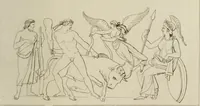 Picture 153 of 223 from Mythologische Gallerie; eine Sammlung von mehr als 750 antiken Denkmälern, Statuen, geschnittenen Steinen, Münzen und Gemälden, auf den 191 Original-Kupferblättern der französischen Ausg (1848), leaf 270