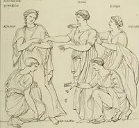 Picture 165 of 223 from Mythologische Gallerie; eine Sammlung von mehr als 750 antiken Denkmälern, Statuen, geschnittenen Steinen, Münzen und Gemälden, auf den 191 Original-Kupferblättern der französischen Ausg (1848), leaf 294