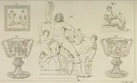 Picture 197 of 223 from Mythologische Gallerie; eine Sammlung von mehr als 750 antiken Denkmälern, Statuen, geschnittenen Steinen, Münzen und Gemälden, auf den 191 Original-Kupferblättern der französischen Ausg (1848), leaf 350