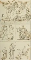 An illustration from Mythologische Gallerie; eine Sammlung von mehr als 750 antiken Denkmälern, Statuen, geschnittenen Steinen, Münzen und Gemälden, auf den 191 Original-Kupferblättern der französischen Ausg (1848)