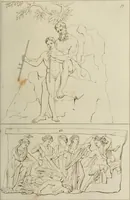 Picture 19 of 223 from Mythologische Gallerie; eine Sammlung von mehr als 750 antiken Denkmälern, Statuen, geschnittenen Steinen, Münzen und Gemälden, auf den 191 Original-Kupferblättern der französischen Ausg (1848), leaf 50
