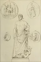 Picture 34 of 223 from Mythologische Gallerie; eine Sammlung von mehr als 750 antiken Denkmälern, Statuen, geschnittenen Steinen, Münzen und Gemälden, auf den 191 Original-Kupferblättern der französischen Ausg (1848), leaf 74