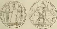 Picture 35 of 223 from Mythologische Gallerie; eine Sammlung von mehr als 750 antiken Denkmälern, Statuen, geschnittenen Steinen, Münzen und Gemälden, auf den 191 Original-Kupferblättern der französischen Ausg (1848), leaf 76