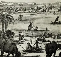 Picture 5 of 71 from Naauwkeurige beschryvinge van Malabar en Choromandel, der zelver aangrenzende ryken, en het machtige eyland Ceylon : nevens een omstandige en grondigh doorzochte ontdekking en wederlegginge van de afgoderye der Oost-Indische heydenen ... (1672), leaf 42
