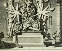 An illustration from Naauwkeurige beschryvinge van Malabar en Choromandel, der zelver aangrenzende ryken, en het machtige eyland Ceylon : nevens een omstandige en grondigh doorzochte ontdekking en wederlegginge van de afgoderye der Oost-Indische heydenen ... (1672)