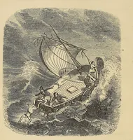An illustration from Nakcokv es kerretv enhvtecskv = Muskokee or Creek first reader (1882)