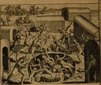 Picture 17 of 26 from Narratio regionum indicarum per Hispanos quosdam devastatarum verissima (1614), leaf 55