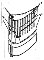 An illustration from COMPARATIVE STUDY OF THE HEAT TRANSFER OF A NOZZLE BLADE PROFILE IN A WIND TUNNEL AND IN AN AIR TURBINE (1974)
