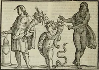 An illustration from Natalis Comitis Mythologiae, siue, Explicationis fabularum libri decem; in quibvs omnia prope naturalis et moralis philosophiae dogmata in veterum fabulis contenta fuisse perspicuè demonstratur (1616)
