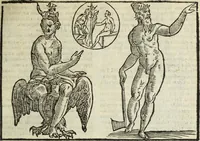 An illustration from Natalis Comitis Mythologiae, siue, Explicationis fabularum libri decem; in quibvs omnia prope naturalis et moralis philosophiae dogmata in veterum fabulis contenta fuisse perspicuè demonstratur (1616)