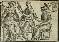 An illustration from Natalis Comitis Mythologiae, siue, Explicationis fabularum libri decem; in quibvs omnia prope naturalis et moralis philosophiae dogmata in veterum fabulis contenta fuisse perspicuè demonstratur (1616)