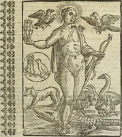 An illustration from Natalis Comitis Mythologiae, siue, Explicationis fabularum libri decem; in quibvs omnia prope naturalis et moralis philosophiae dogmata in veterum fabulis contenta fuisse perspicuè demonstratur (1616)