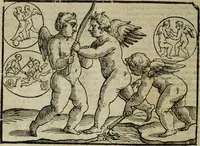 An illustration from Natalis Comitis Mythologiae, siue, Explicationis fabularum libri decem; in quibvs omnia prope naturalis et moralis philosophiae dogmata in veterum fabulis contenta fuisse perspicuè demonstratur (1616)