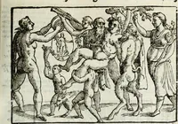 An illustration from Natalis Comitis Mythologiae, siue, Explicationis fabularum libri decem; in quibvs omnia prope naturalis et moralis philosophiae dogmata in veterum fabulis contenta fuisse perspicuè demonstratur (1616)