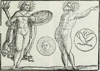 An illustration from Natalis Comitis Mythologiae, siue, Explicationis fabularum libri decem; in quibvs omnia prope naturalis et moralis philosophiae dogmata in veterum fabulis contenta fuisse perspicuè demonstratur (1616)