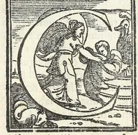 An illustration from Natalis Comitis mythologiae, siue, Explicationum fabularum libri decem : in quibus omnia prope naturalis & moralis philosophi[ae] dogmata sub antiquorum fabulis contenta suisse demonstratur : cum locupletissimis indicibus eorum scriptorum, qui in his libris citantur, rerumq́ue notabilium, & multorum nominum ad fabulas pertinentium explicationibus : opus non tantum humanarum, sed etiam sacrarum literarum & philosophiae studiosis perutile, ac propè necessarium : cum priuilegio (1568)