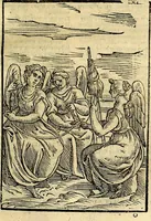 An illustration from Natalis Comitis Mythologiae sive Explicationis fabvlarvm libri decem, in qvibvs omnia prope natvralis et moralis philosophiæ dogmata in veterum fabulis contenta fuisse perspicuè demonstratur (1616)
