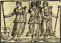 An illustration from Natalis Comitis Mythologiae sive Explicationis fabvlarvm libri decem, in qvibvs omnia prope natvralis et moralis philosophiæ dogmata in veterum fabulis contenta fuisse perspicuè demonstratur (1616)