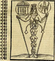 An illustration from Natalis Comitis Mythologiae sive Explicationis fabvlarvm libri decem, in qvibvs omnia prope natvralis et moralis philosophiæ dogmata in veterum fabulis contenta fuisse perspicuè demonstratur (1616)
