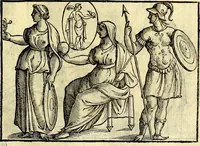 Picture 57 of 125 from Natalis Comitis Mythologiae sive Explicationis fabvlarvm libri decem, in qvibvs omnia prope natvralis et moralis philosophiæ dogmata in veterum fabulis contenta fuisse perspicuè demonstratur (1616), leaf 252